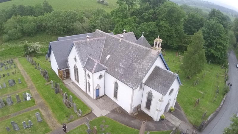 aerial photo church & annex