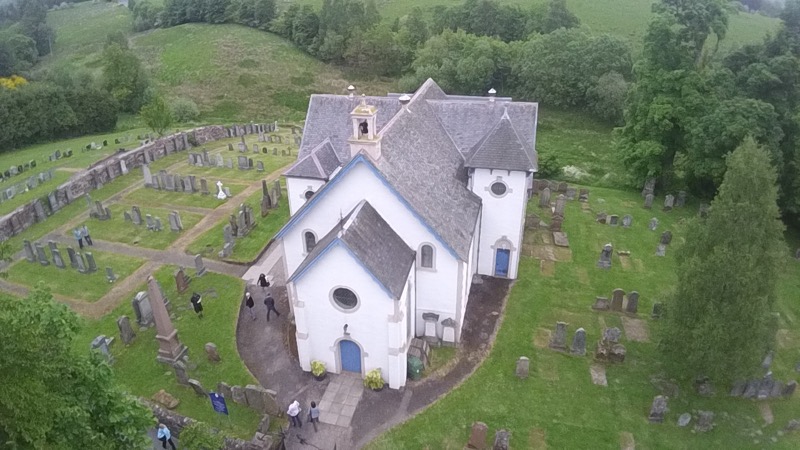 aerial photo church & annex
