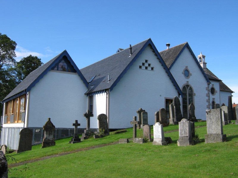 Outside and graveyard