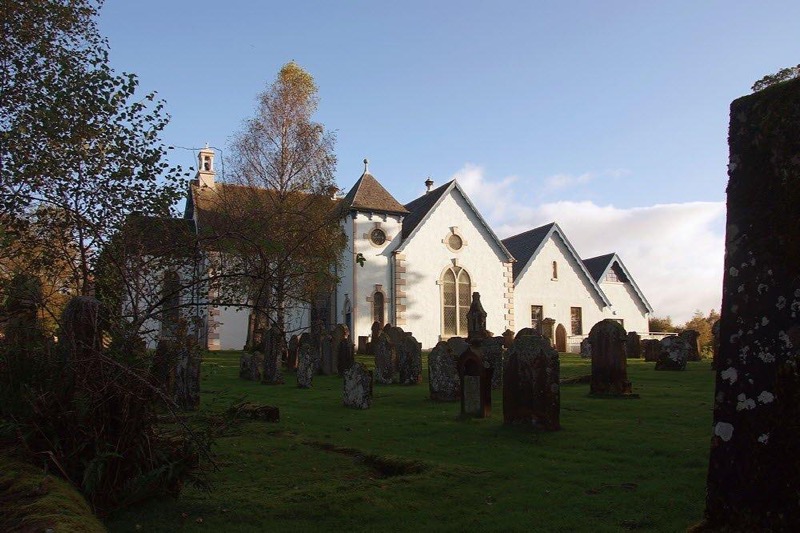 Outside and graveyard